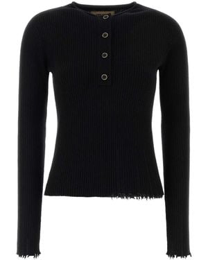 Uma Wang Cashmere Henley Jumper - Black