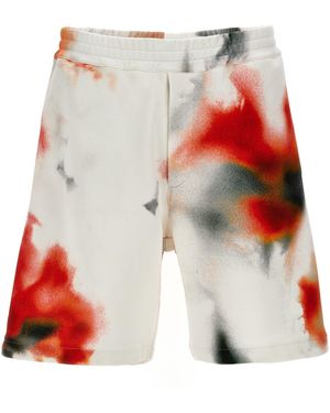 McQueen Bermudas Mit Batikmuster - Weiß