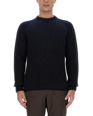 Brioni Textured Ribbed Cashmere And Virgin Wool Sweater - Blau
