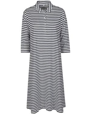 C-ZERO SHIRT Cotton Polo Dress - Blue