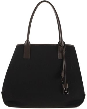 Hogan Medium Canvas Einkaufstasche - Schwarz