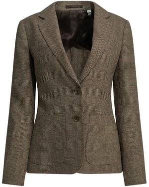 Burberry Wool-And-Linen-Blend Blazer - Green