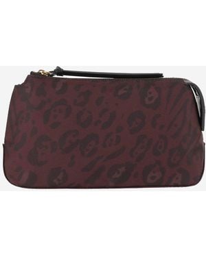 Pinko Toiletry Bag With Animal Print - Purple