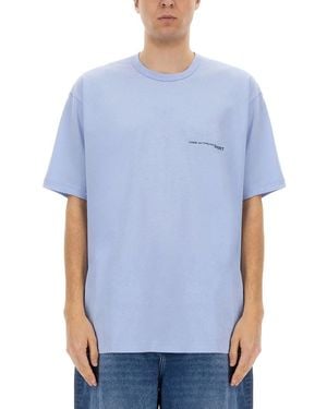 Comme des Garçons T Shirt With Logo - Blue