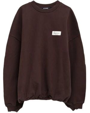 Jacquemus Ruban Sweatshirt mit Logo-Applikation - Braun