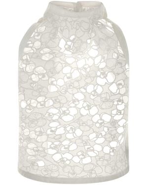 Carven Bl442-Backless Top - White