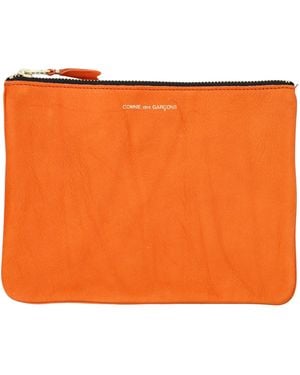 Comme des Garçons Washed Zip Pouch - Orange