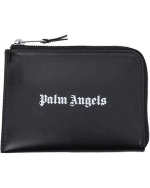 Palm Angels Leather Wallet - Black