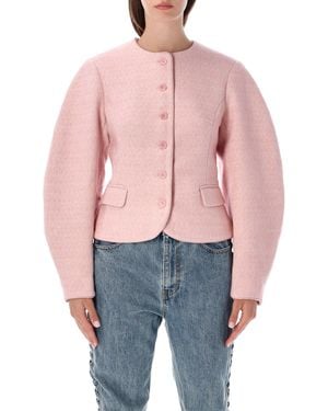 ROTATE BIRGER CHRISTENSEN Rotate Cocoon Sleeved Jacket - Blue