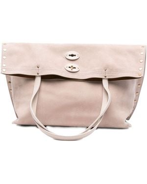 Zanellato A'Spasso Jones Suede Leather Handbag - Pink