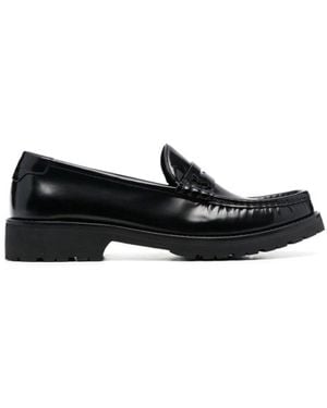 Saint Laurent Mocassins en cuir Oxford - Noir