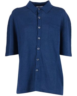 Sette Fili Cashmere Camicia M/Manica Con Taschino - Blue