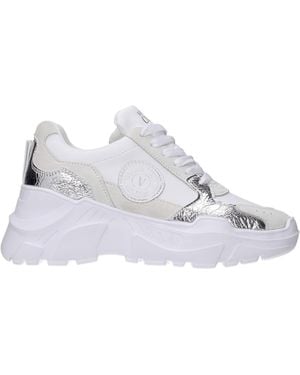 Versace Jeans Couture Sneakers Couture Donna Pelle Bianco/Argento - White