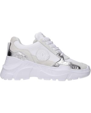 Versace Jeans Couture Trainers Couture Donna Pelle Bianco/Argento - White