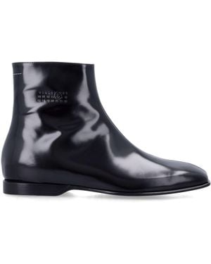 MM6 by Maison Margiela Mm6 Leather Ankle Boots - Blue