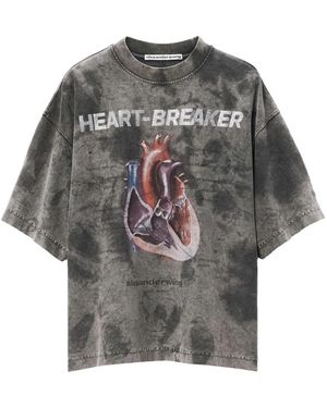 Alexander Wang Heartbreaker T -Shirt mit Grafikdruck - Grau