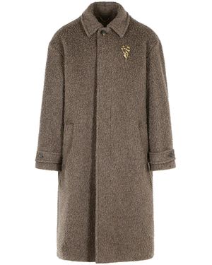 Golden Goose Brauner Mantel aus Wolle und Mohair von