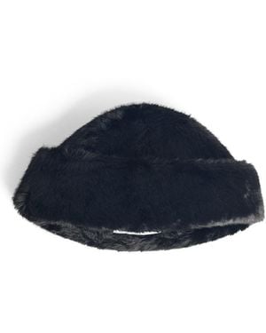 Stand Studio 'Lovali' schwarzer Faux -Pelzkappe - Blau