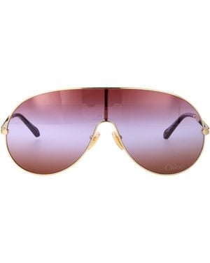 Chloé Mask Sunglasses Ch0283 S 003 - Purple