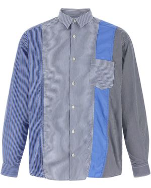 Comme Des GarÃ§ons Homme Comme des Garҫons Homme Patchwork Shirt - Blau
