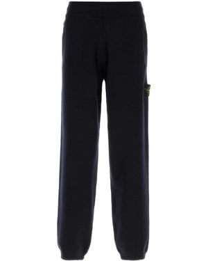 Stone Island Inspired Wool Blend Sweatpants For - Black