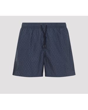 Canali Polyester Swim Shorts - Blue