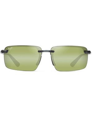 Maui Jim Sonnenbrille Laulima Ht626 15 Grün/Transparent Grün Unisex Polarisiert