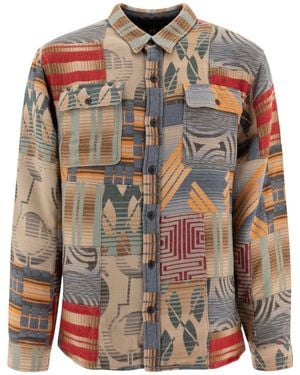 RRL Patchwork Jacquard Shirt Shirts - Natural