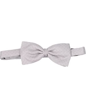 ZEGNA Papillon Man Seda Gris - Blanco
