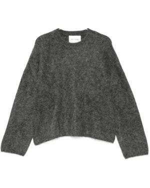 Soft Goat Wool Crewneck Jumper - Grey