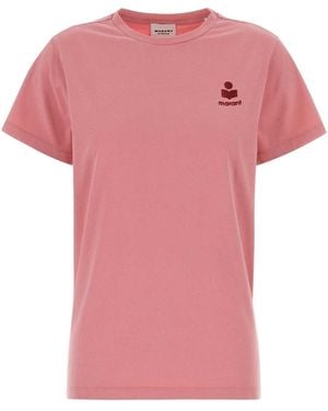 Isabel Marant Cotton Aby T-Shirt - Pink