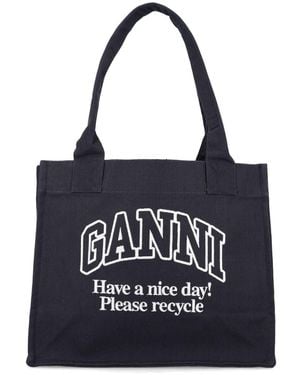 Ganni Easy Tote Bag - Schwarz