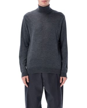 John Smedley Cherwell Extra Fine Merino Wool Roll Neck Jumper - Blue