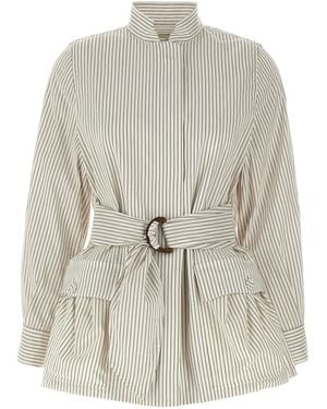 Fendi Blandia a rayas - Blanco
