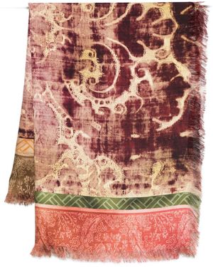 Pierre Louis Mascia Bufanda de seda estampada - Rosa