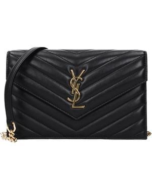 Saint Laurent Crossbody Bag Leather - Black