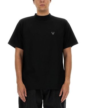 South2 West8 Baumwoll -T -Shirt - Schwarz