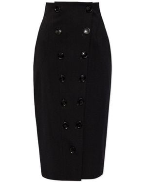 Alaïa Wool Pencil Skirt - Black