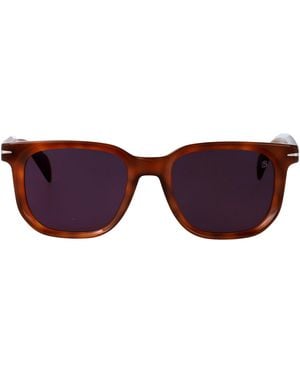 David Beckham Squared Sunglasses Db 7133/S C9 B - Purple