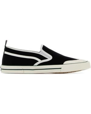 Gucci Canvas Slip Ons - Black