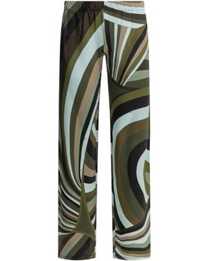 PUCCI 'iride'-casual Broek - Groen