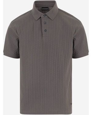 Emporio Armani Cotton Polo Shirt - Gray