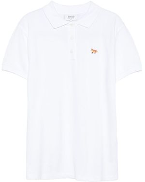 Maison Kitsuné Maison Kitsune 'Baby Fox Cotton Polo -Hemd - Weiß