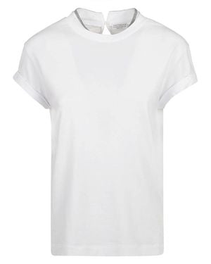 Brunello Cucinelli Cotton Stretch T-Shirt - White