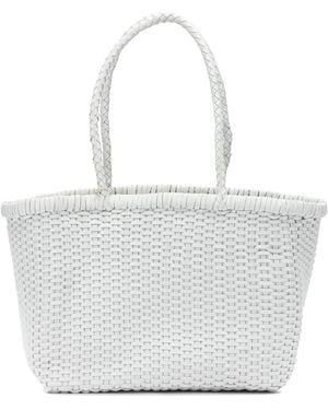 Dragon Diffusion "B Weave" Small Shoulder Bag - White