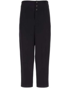 Saint Laurent Midnight Crepe Satin Pant - Black