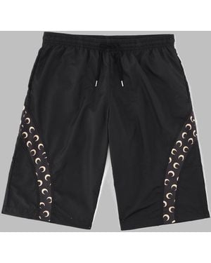 Marine Serre Crescent Moon Patterned Side Panels Shorts - Black