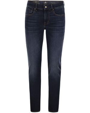 7 For All Mankind 7 Für alle Menschheit Slimmy Tapered Alto Mid Rise Skinny Jeans - Blau