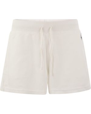 Polo Ralph Lauren Sponge Shorts Con Coulisse - Bianco