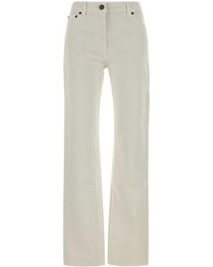 Magda Butrym Mid-Rise Denim Jeans - White